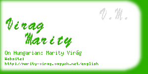 virag marity business card