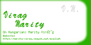 virag marity business card